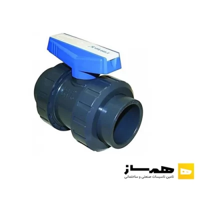 شیر توپی مهره دار چسبی UPVC